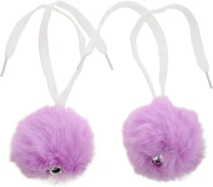 2pcs Pom Pom Balls for Roller Skates Faux Fur Ice Skates Fluffy Balls Decorations Bells
