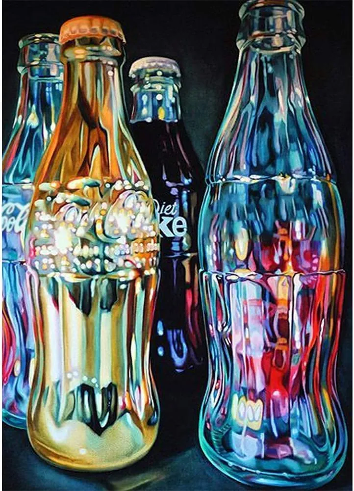 5D Diamond Painting kit for Adults and Children DIY Mosaic Coke Drink Drawing Full Drill Round Diamond Resin Painting Kit Home Wall Decoration Birthday Gift