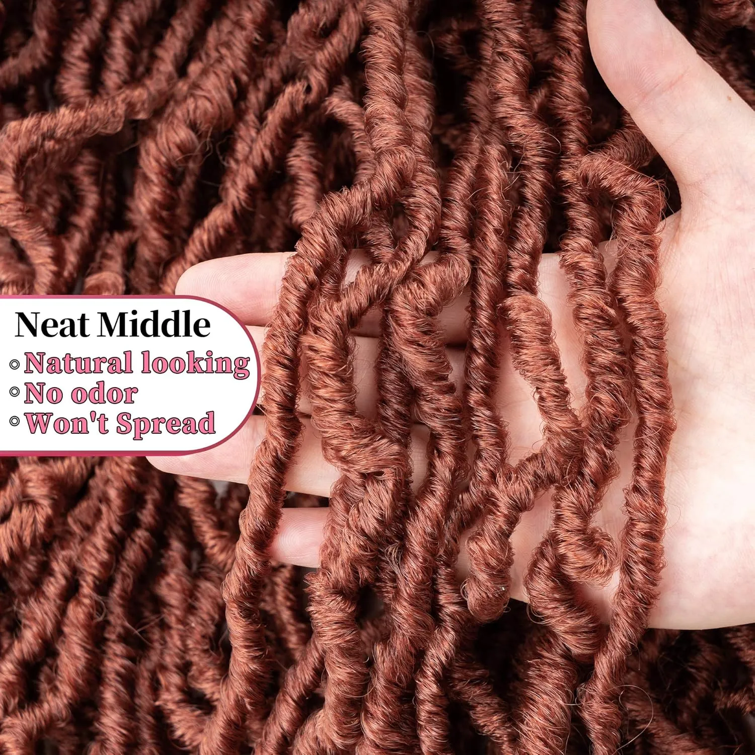 6Packs 36Inch Soft Locs Crochet Hair Faux Locs Crochet Braids Hair 350# Goddess Locs Synthetic Hair Extend Soft Locs Braiding for Women (36 Inch (6packs), 350#)