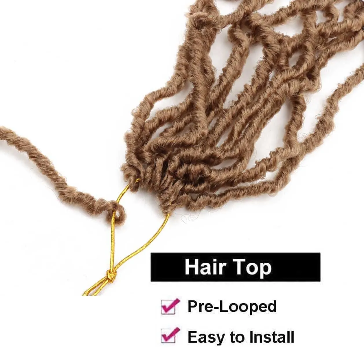 7 Packs Soft Locs Crochet Hair 24 Inch Pre Looped Wavy Goddess Locs Crochet Braids for Natural Butterfly Crochet Hair for Black Women (24 inch(pack of 7), 27#)