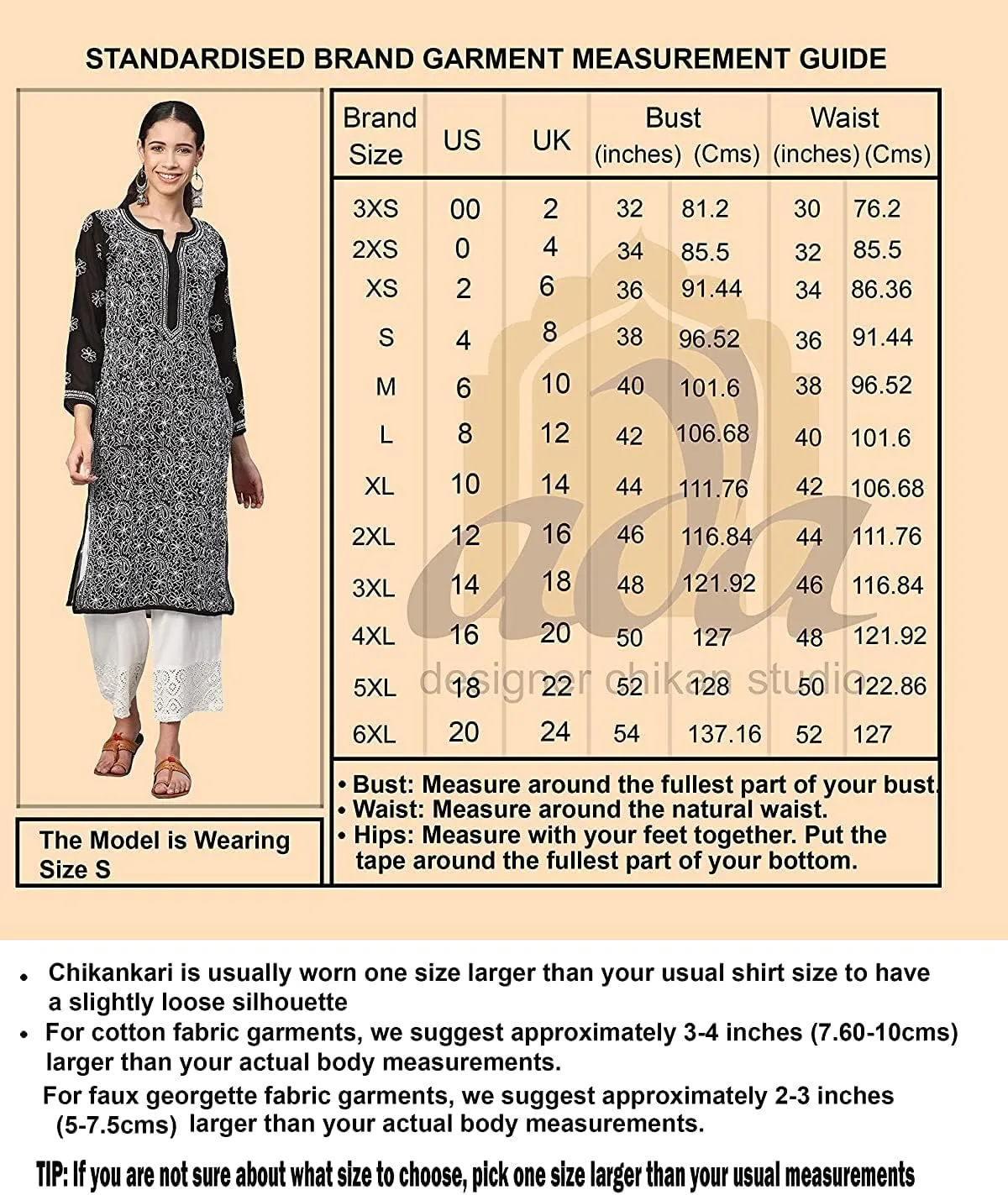 Ada Hand Embroidered Indian Chikankari Traditional Georgette Anarkali Kurta Kurti for Women A411207