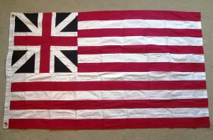 AES 3x5 Grand Union Cotton Flag First American Flag Revolutionary War Flag w/Clips House Banner Double Stitched Fade Resistant Premium Quality