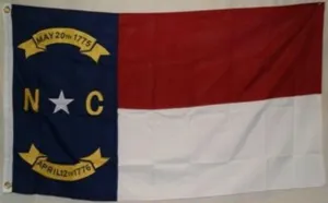 AES 5x8 Embroidered Sewn State of North Carolina Synthetic Cotton Flag 5'x8' Fade Resistant Double Stitched Premium Penant House Banner Grommets