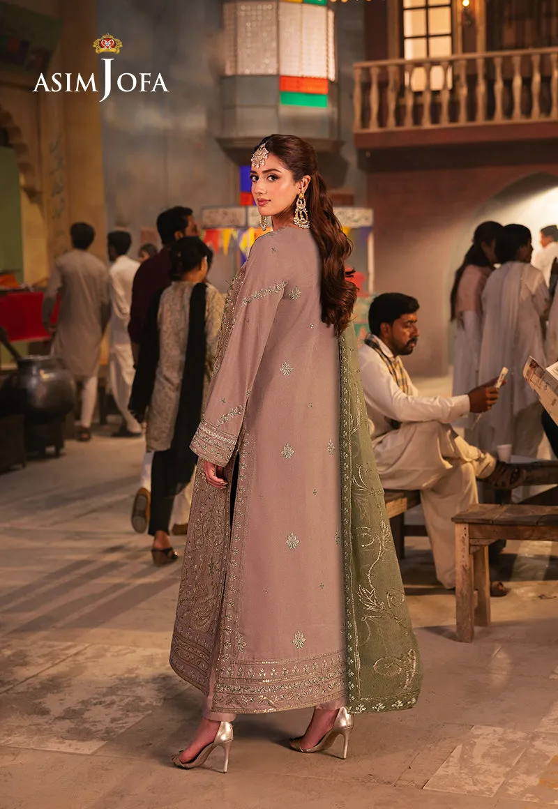 AJKKB-08 EMBROIDERED TWISTED SILK STITCHED 3 PCS