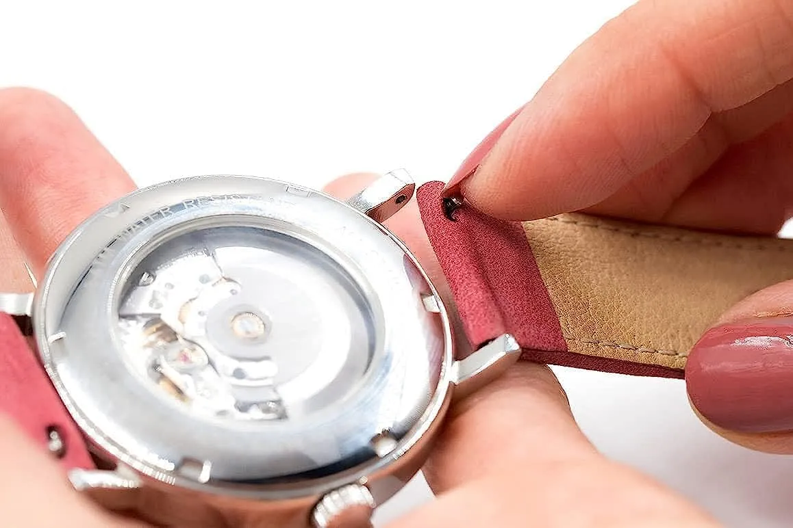 Alligator Embossed Genuine Calf Leather Watch Strap - Stainless Steel Buckle 1930 Collection