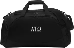 Alpha Tau Omega Active Duffel - ATO Travel Bag (Large 15"H x 29"S x 13"D, Black)