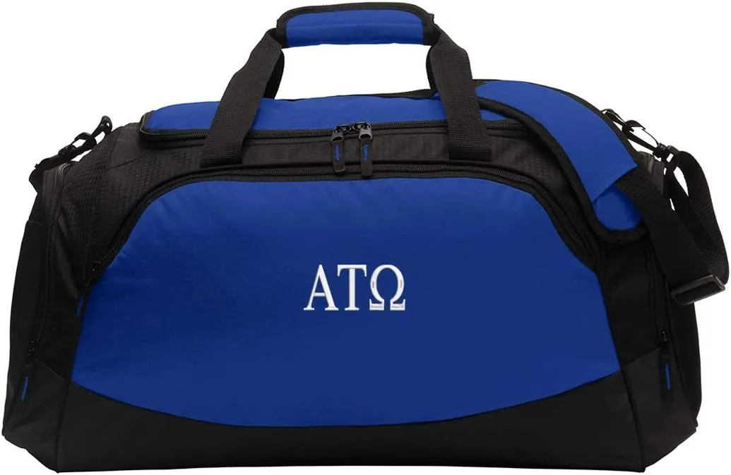 Alpha Tau Omega Active Duffel - ATO Travel Bag (Medium 12"H x 26"W x 12"D, Royal)