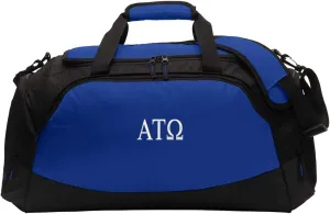 Alpha Tau Omega Active Duffel - ATO Travel Bag (Medium 12"H x 26"W x 12"D, Royal)