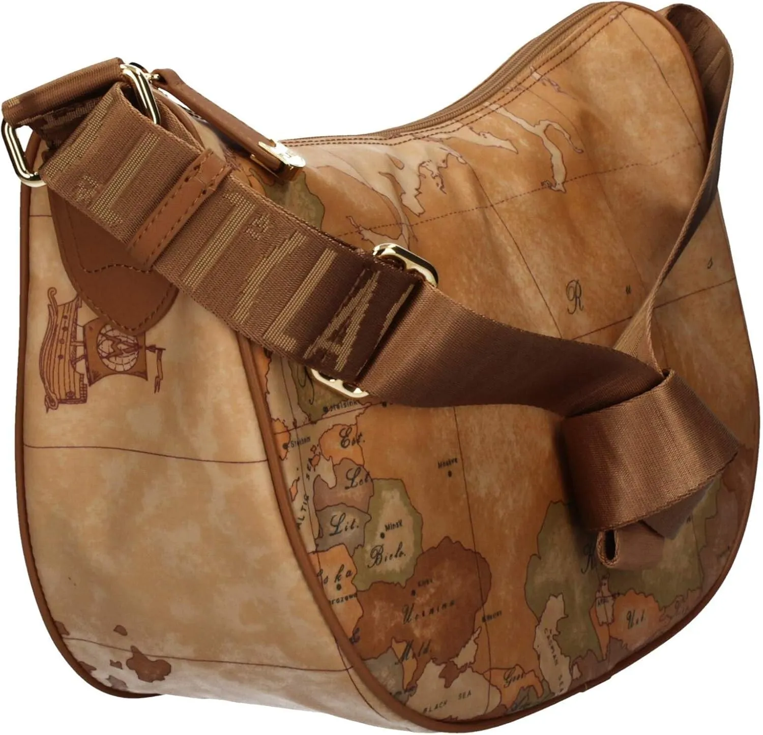 Alviero Martini 1 Class Geo Soft Medium Crescent Shoulder Strap