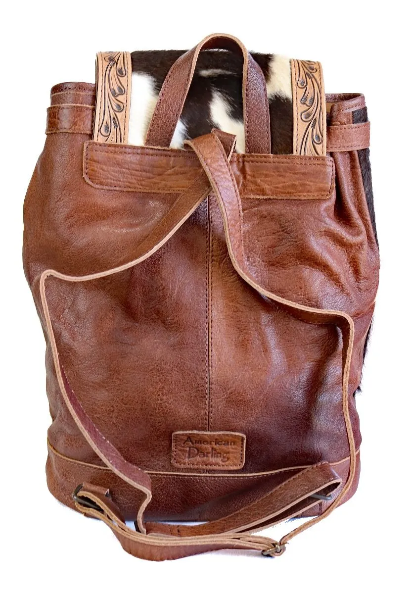 American Darling Cowhide And Leather Backpack ADBG703B