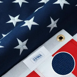 American Flags for Outside 5x8-100% MADE IN THE USA -Indestructible Durable Outdoor Heavy Duty Spun Polyester US Flag -United States Flags Sewn Stripes and Embroidered Stars - FMAA Certified