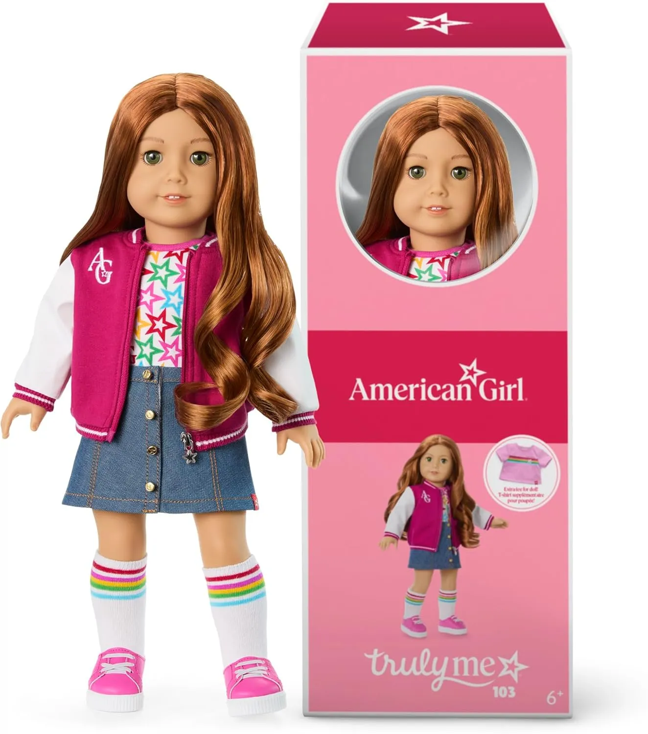 American Girl, Truly Me 18-inch Doll #103 with Green Eyes, Wavy Red Hair, Light-to-Medium Skin, for Ages 6 