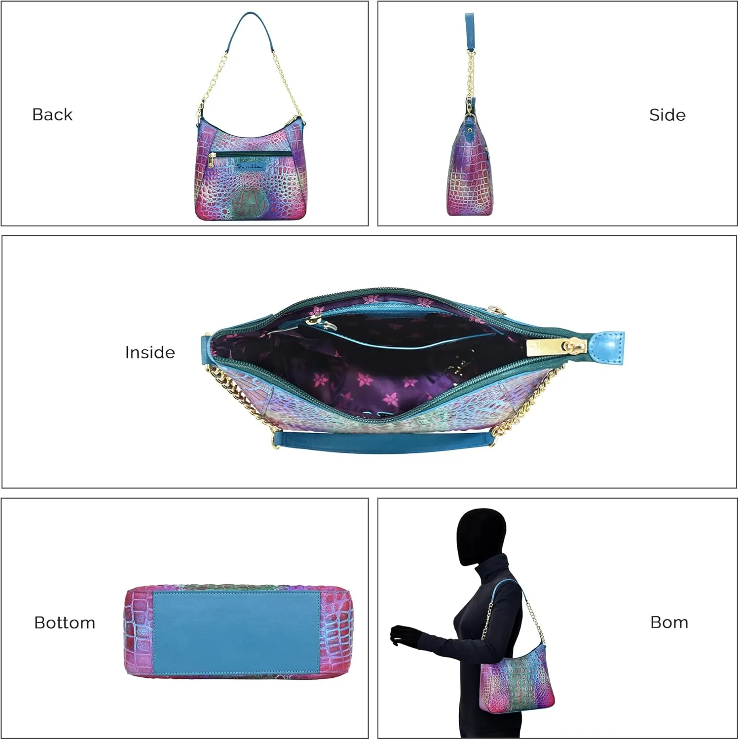Anuschka Zip-top Shoulder Hobo-709