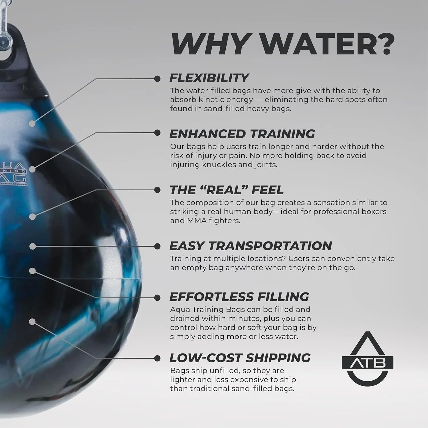 Aqua Training Bag 18" 120 Pound Heavy Punching Bag