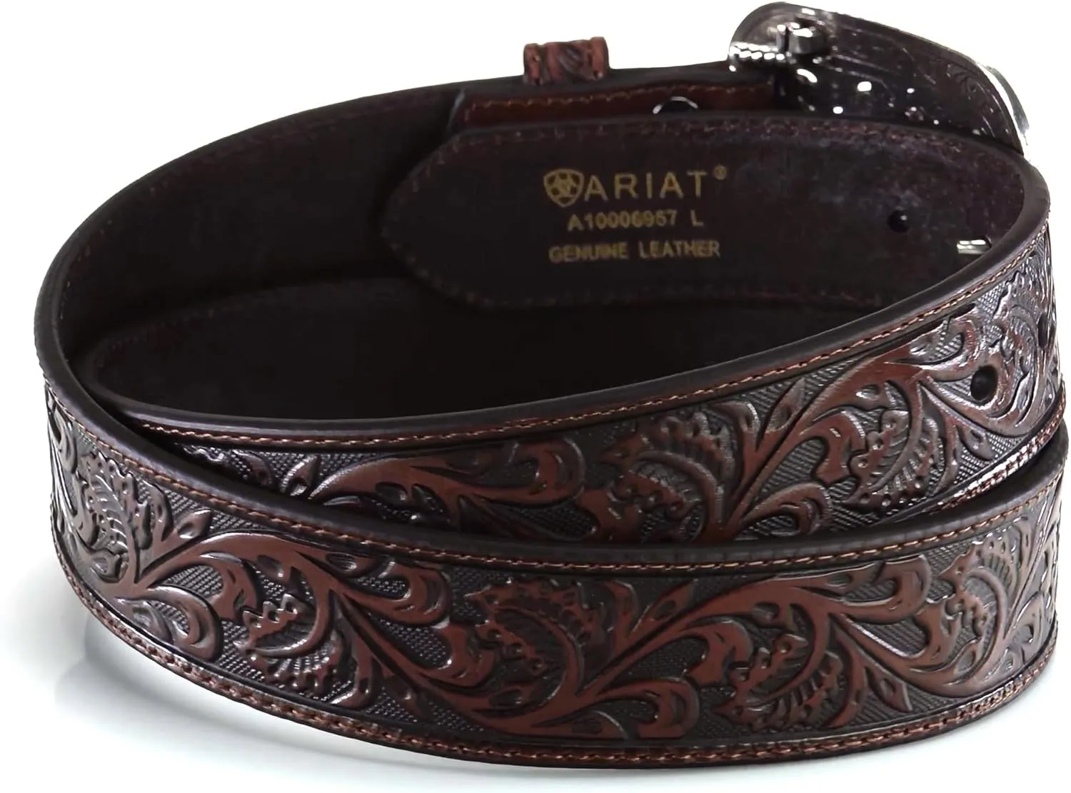ARIAT Women's Rhinestones Embossed Leather Belt