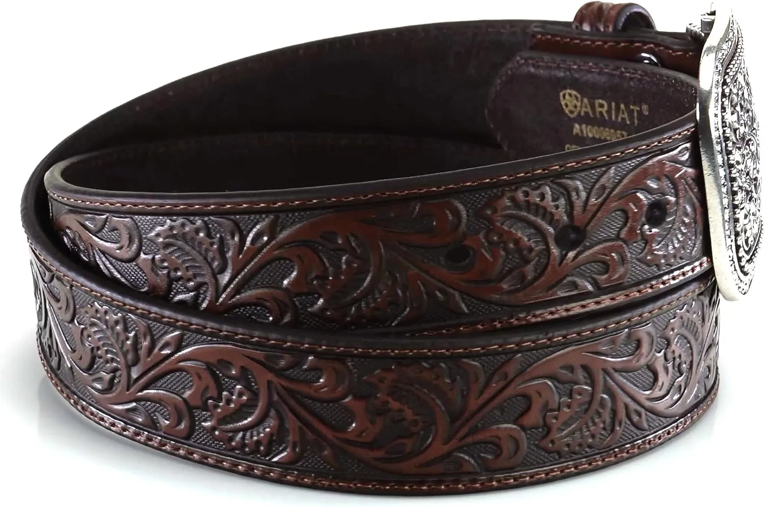 ARIAT Women's Rhinestones Embossed Leather Belt
