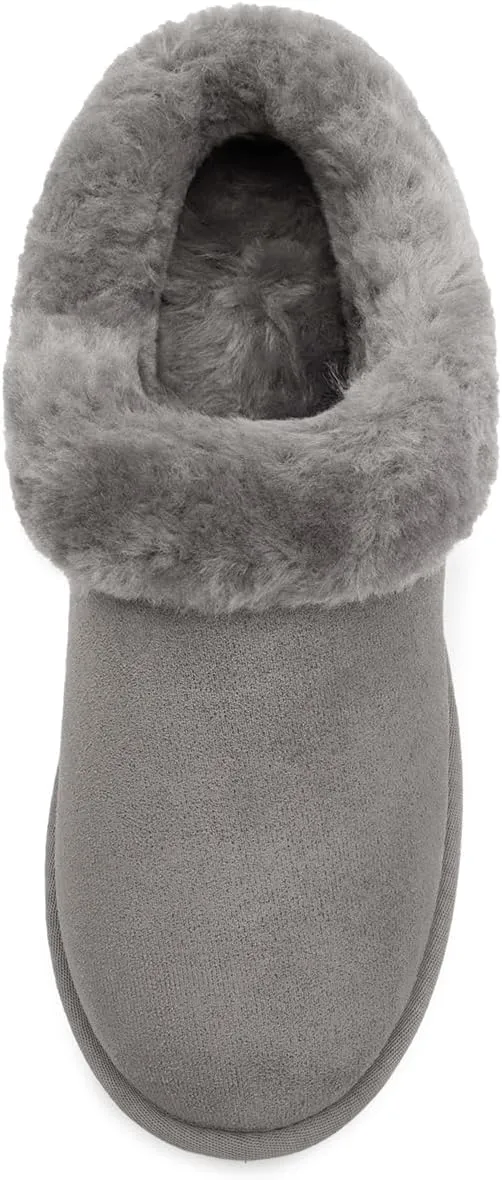 Athlefit Platform Slippers for Women Fluffy Indoor and Outdoor Beedroom Fuzzy House Slippers