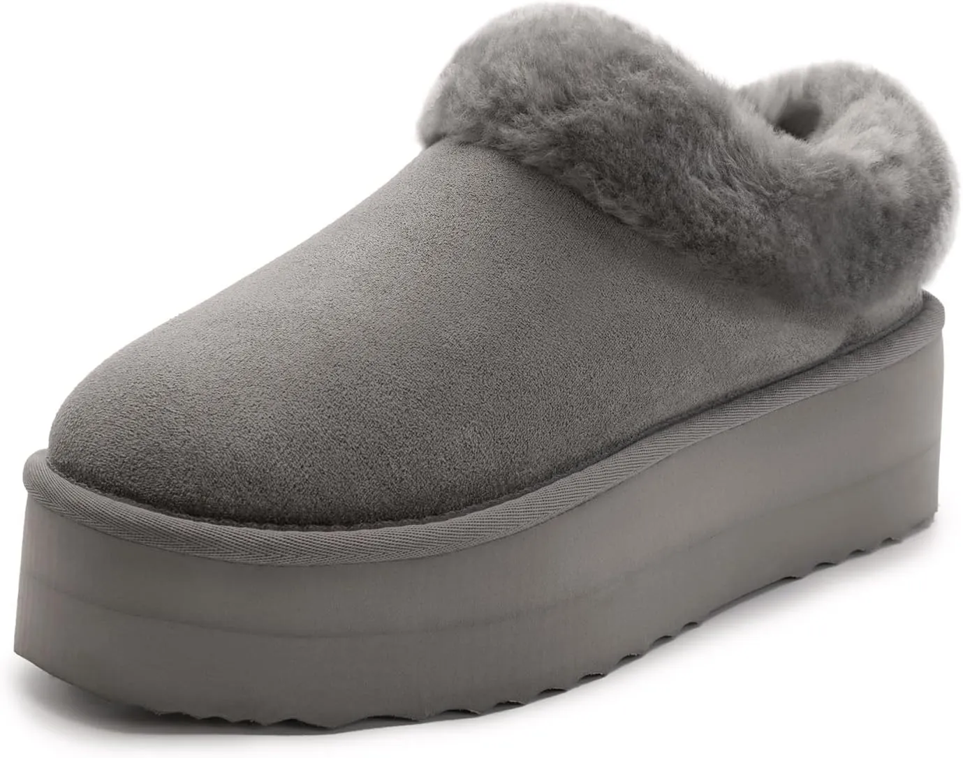 Athlefit Platform Slippers for Women Fluffy Indoor and Outdoor Beedroom Fuzzy House Slippers