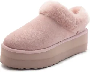 Athlefit Platform Slippers for Women Fluffy Indoor and Outdoor Beedroom Fuzzy House Slippers