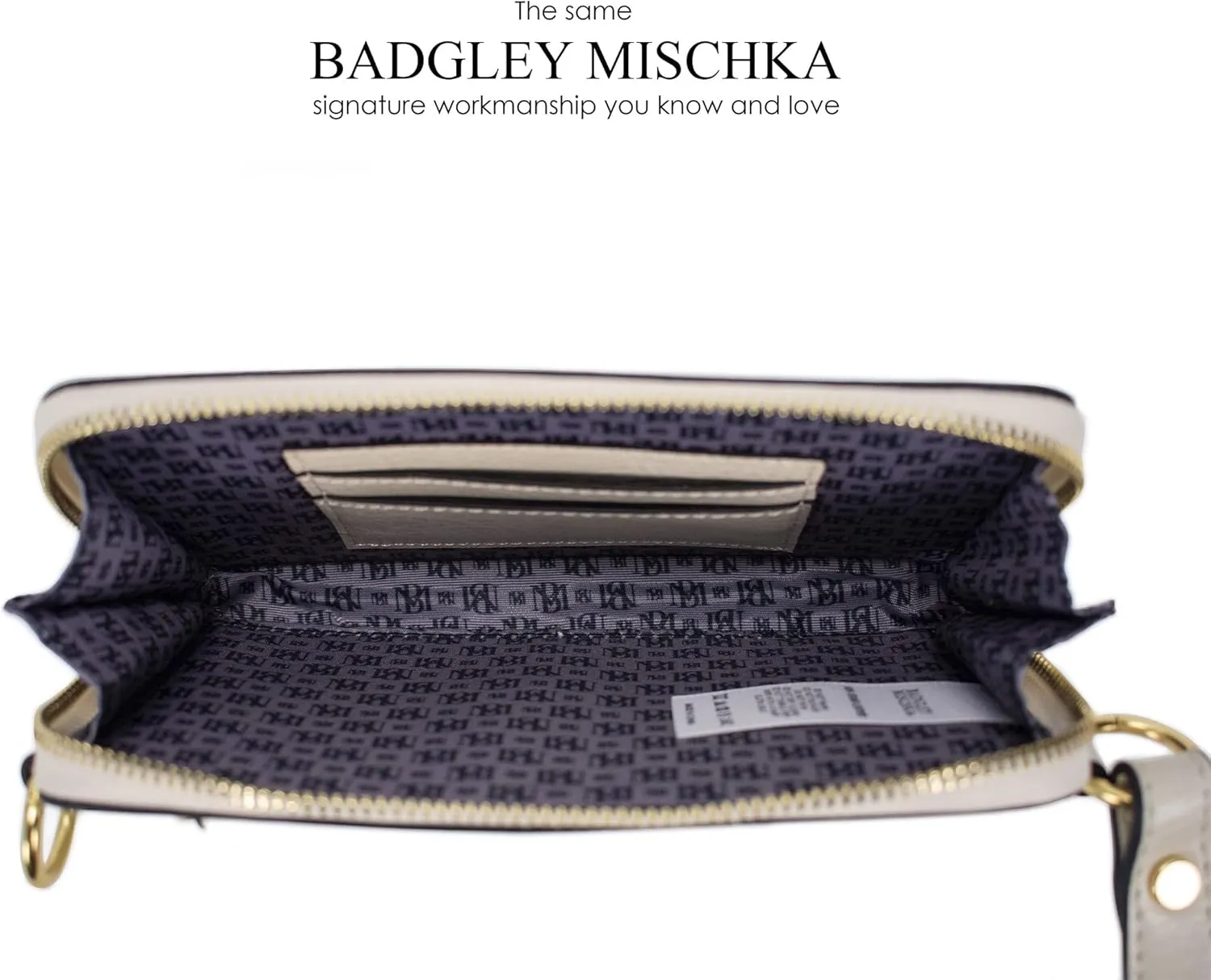 Badgley Mischka Madalyn Vegan Leather Pouch Belt Bag (Champagne)