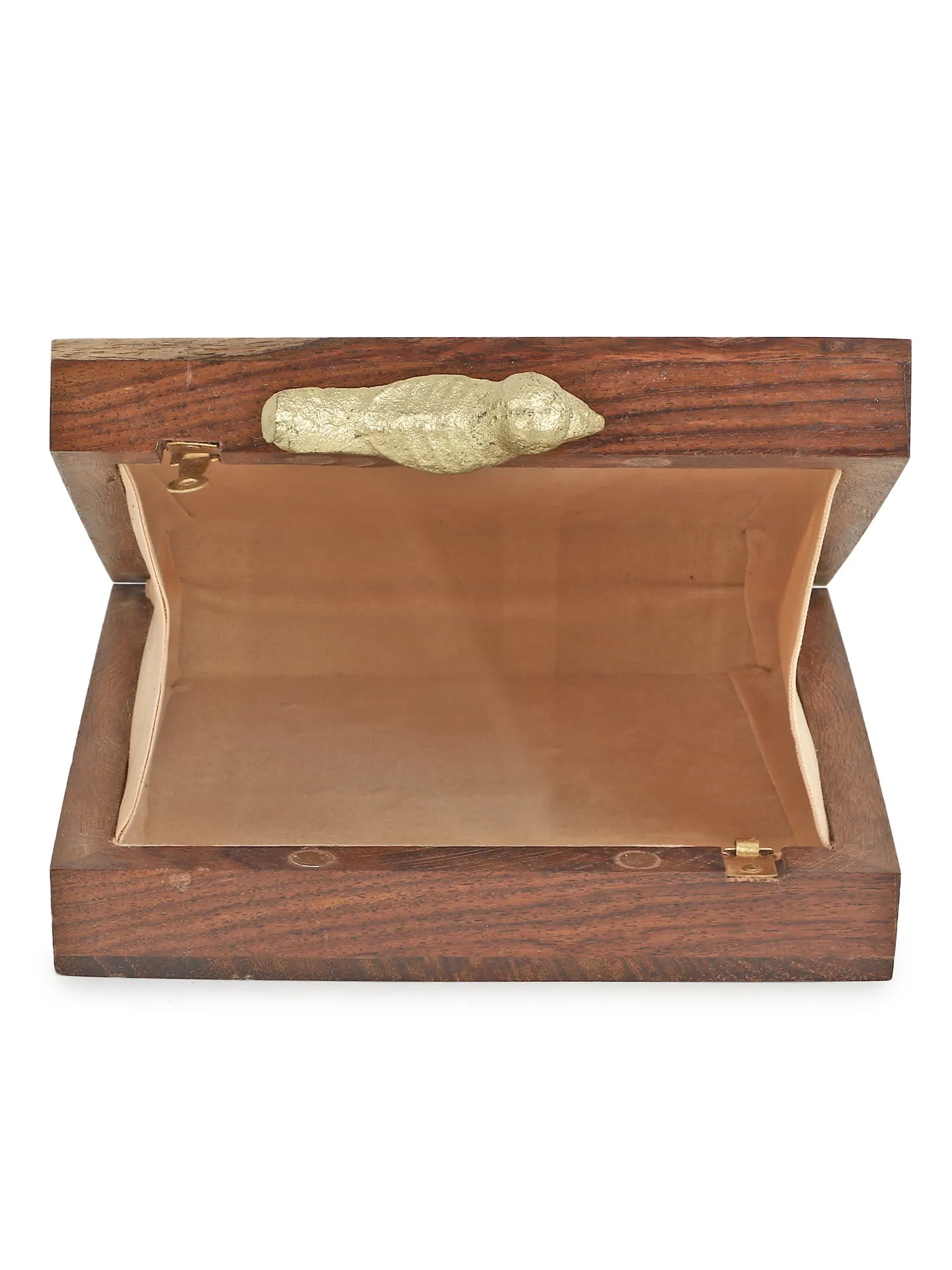 Balk Wooden Abstract Wooden Sequined Clutch