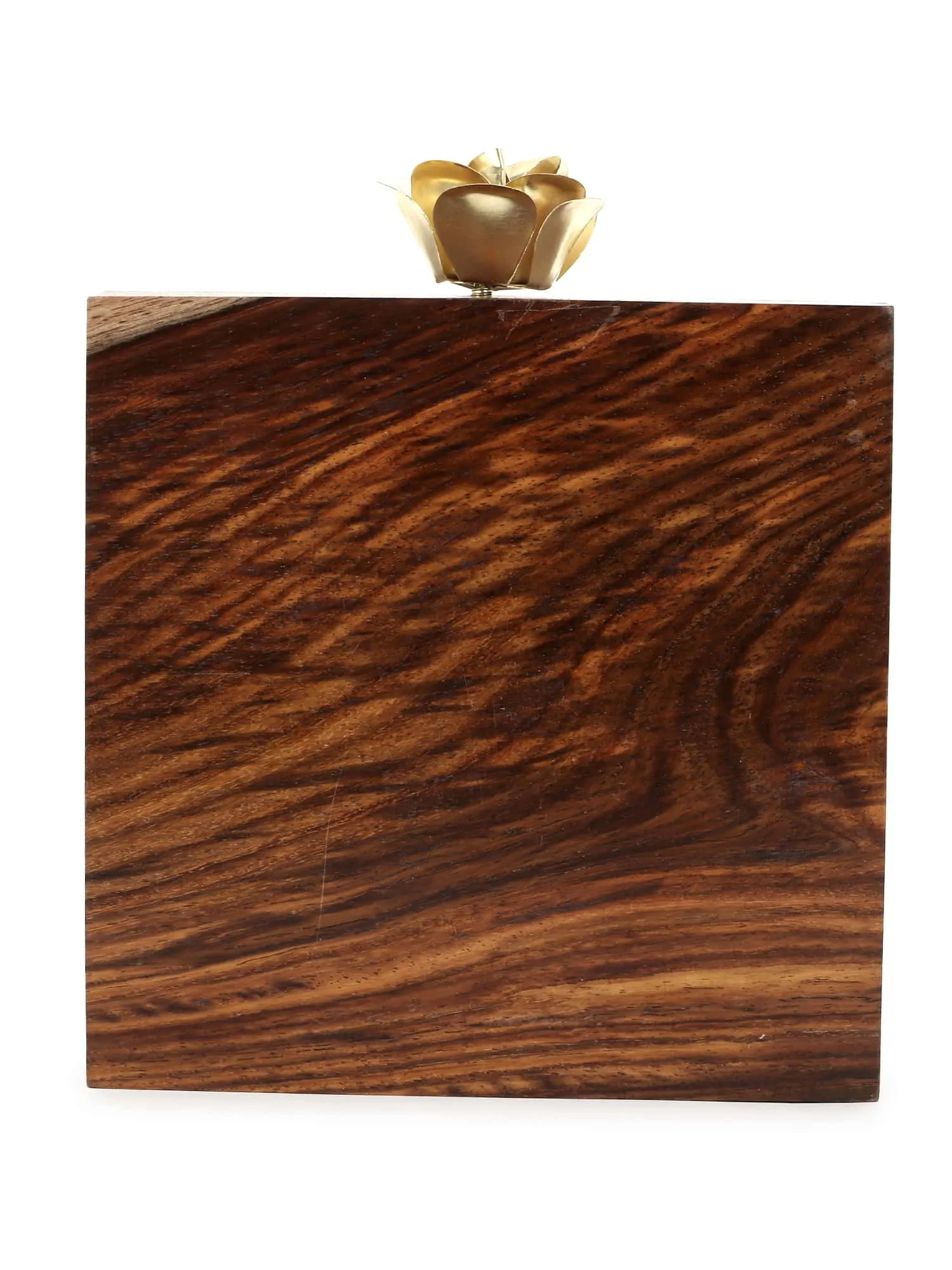 Balk Wooden Geometric Wooden Sequined Clutch