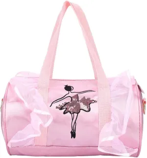 Ballet Bag Ballet Princess Dance Bag Ballet Latin Dance Bag Handbag Shoulder Cross-Body Bag with Lace for Dancer Girls