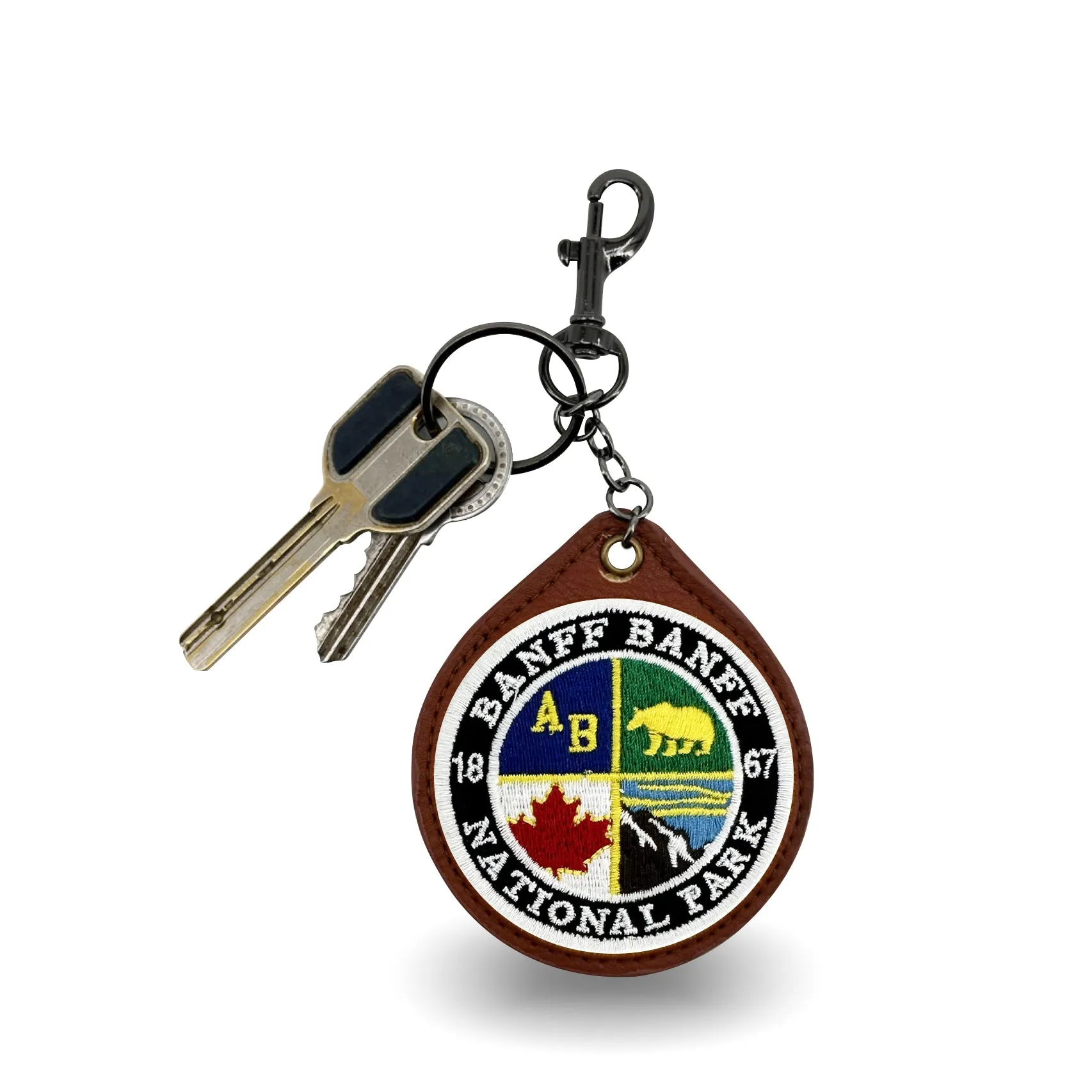 BANFF PATCH EMBROIDERED KEYCHAIN