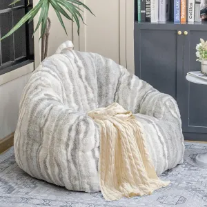 Bean Bag Chair, 3ft Bean Bag Couch for Adults, Large Arm Chair with Memory Foam, Machine Washable Comfy Sofa Chair for Gaming Reading Relaxing, Tiger Stripe, Regular