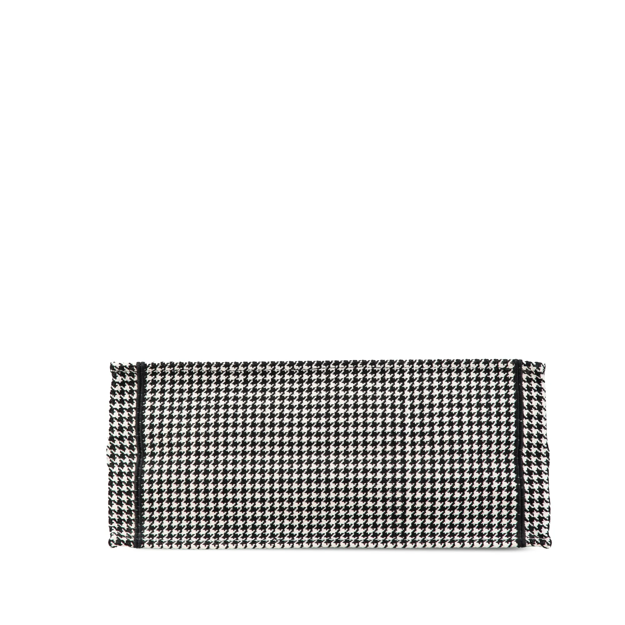 Black Dior Large Canvas Houndstooth Embroidered Book Tote