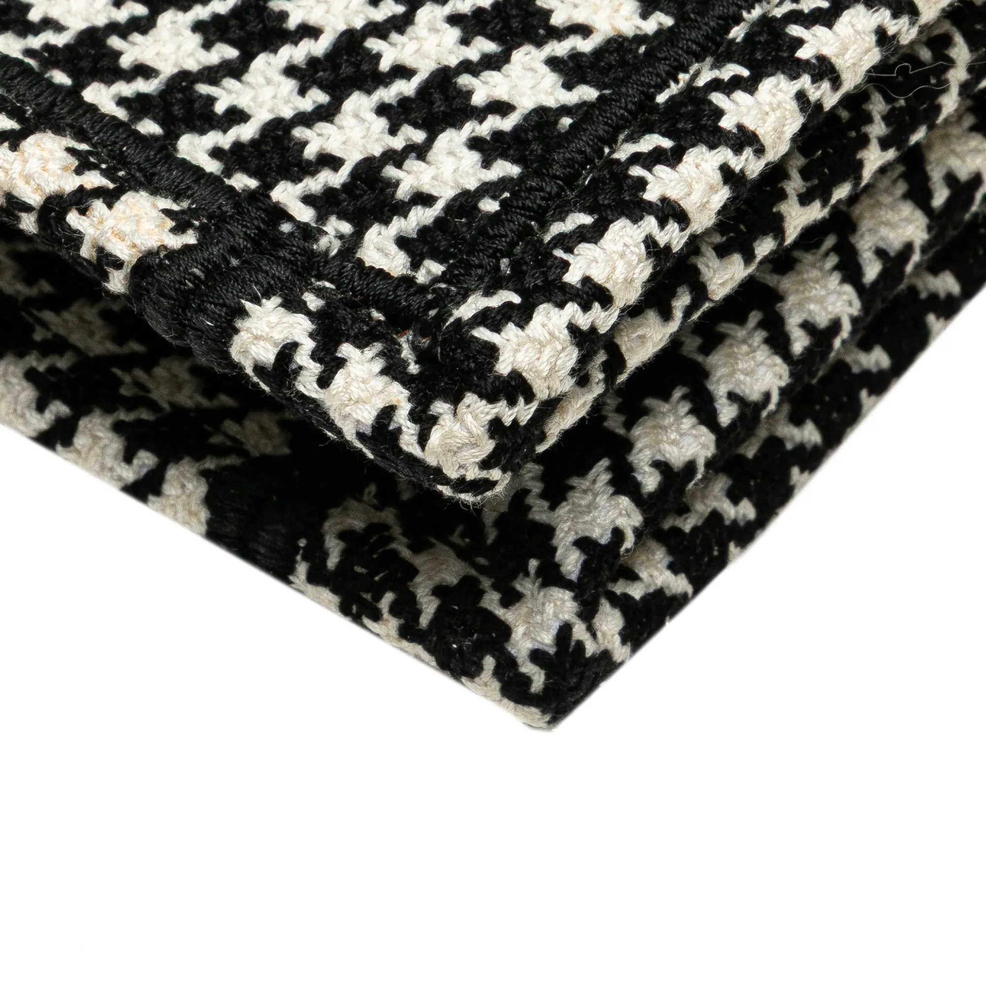 Black Dior Large Canvas Houndstooth Embroidered Book Tote