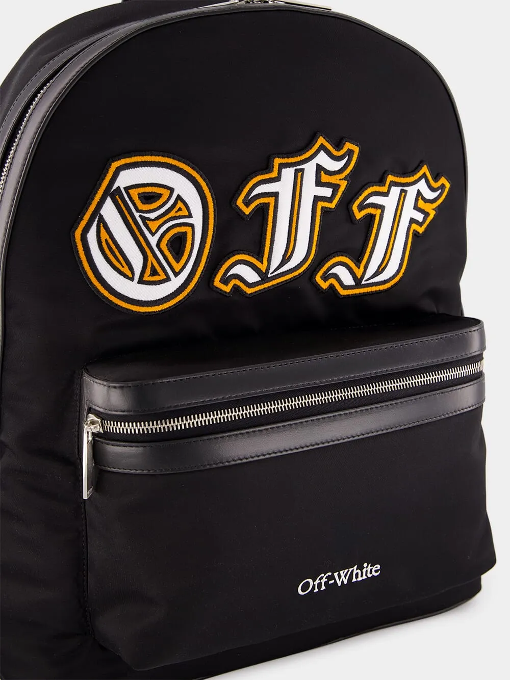 Black Patch Logo Nylon Backpack