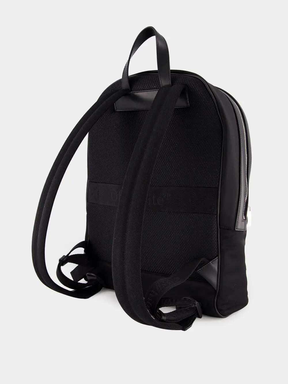 Black Patch Logo Nylon Backpack