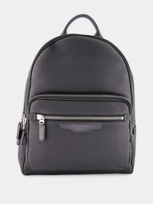 Black Tumbled Leather Backpack