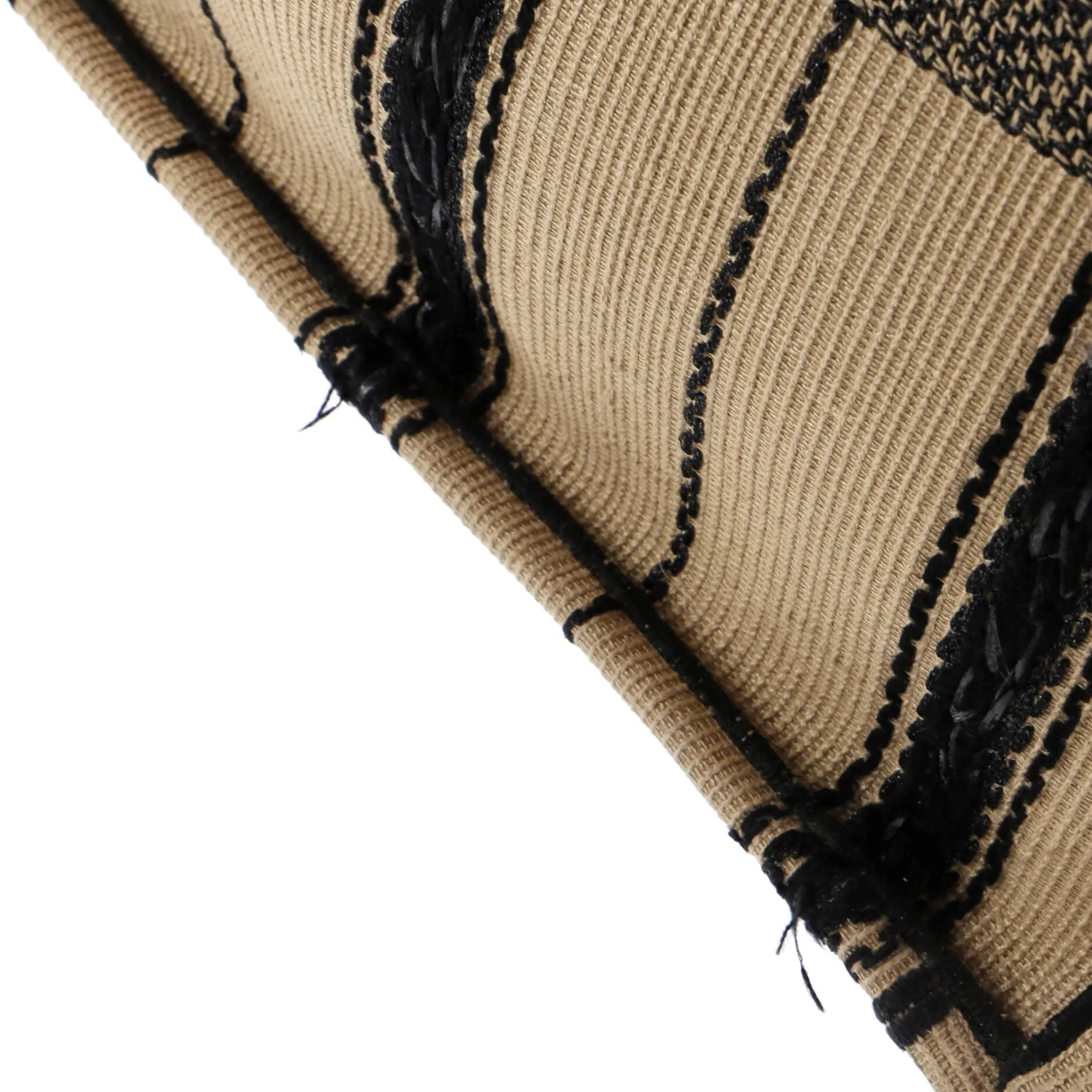 Book Tote Bayadere Stripe Embroidered Canvas Large