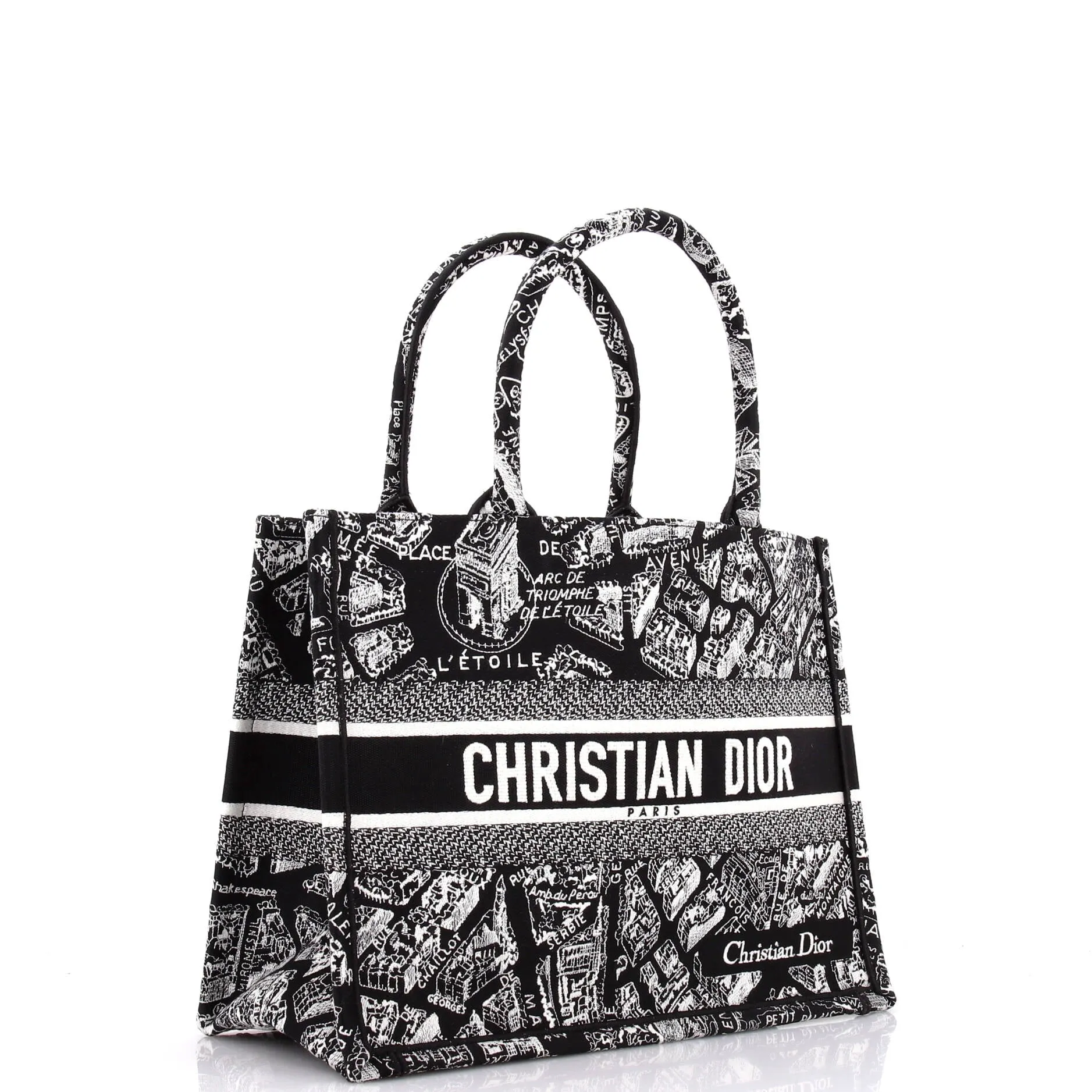 Book Tote Embroidered Canvas Medium