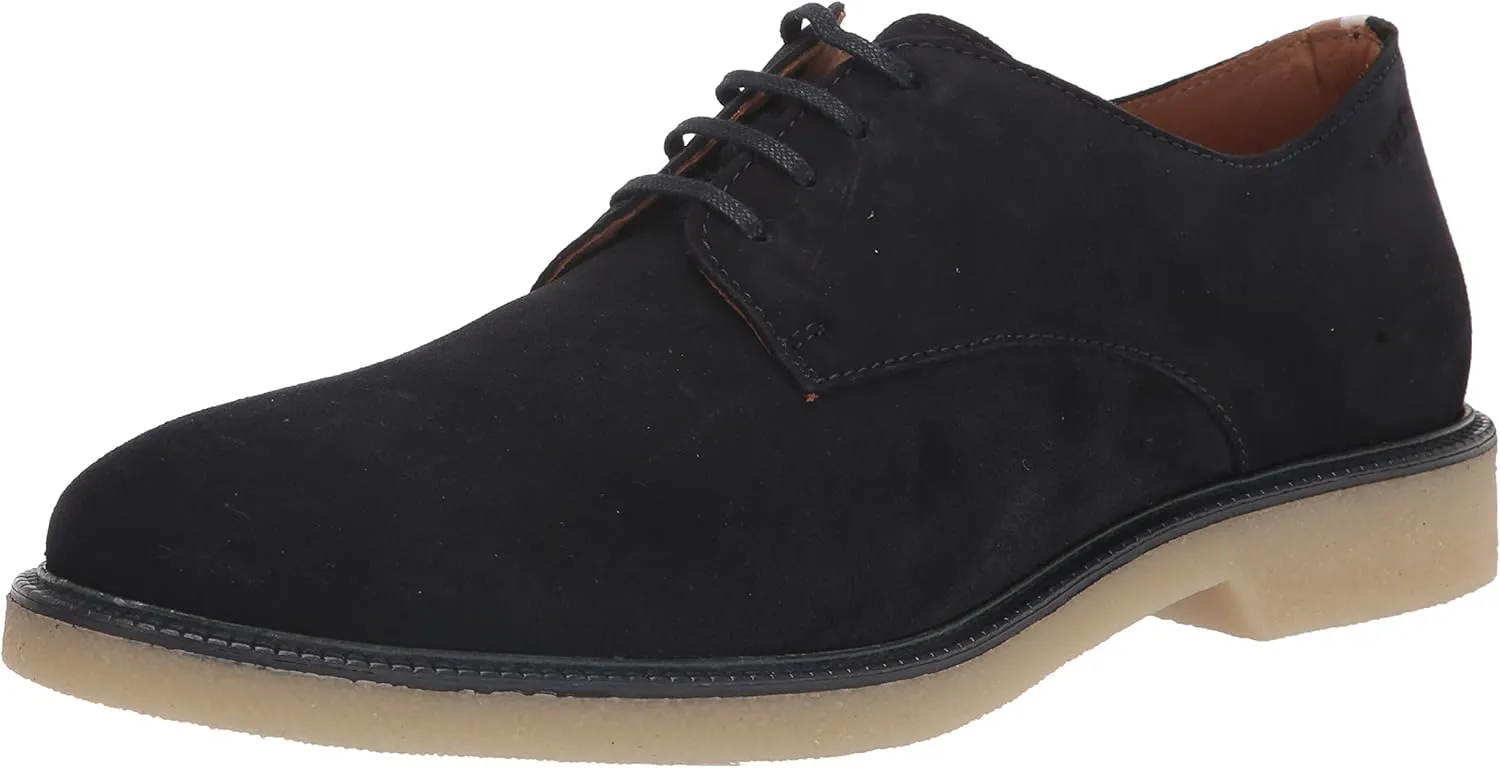 BOSS Men's Suede Lace Up Desert Boot with Embossed Logo Chukka