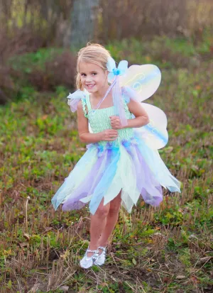 Butterfly Dress & Wings With Wand, Green