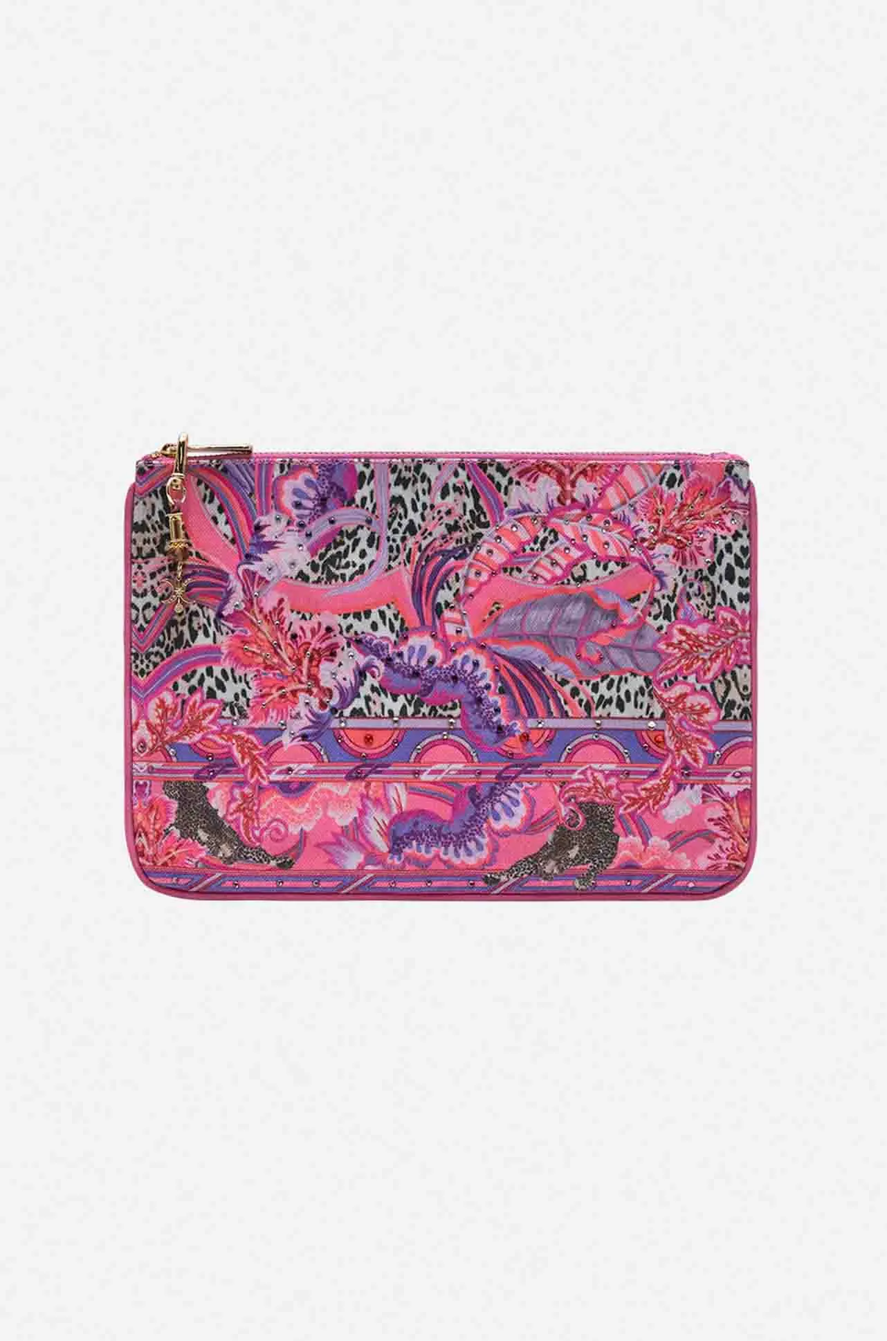 Camilla - Viola Vintage Small Canvas Clutch