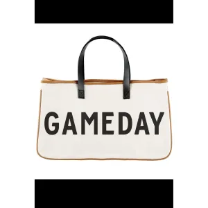 canvas tote “game day”