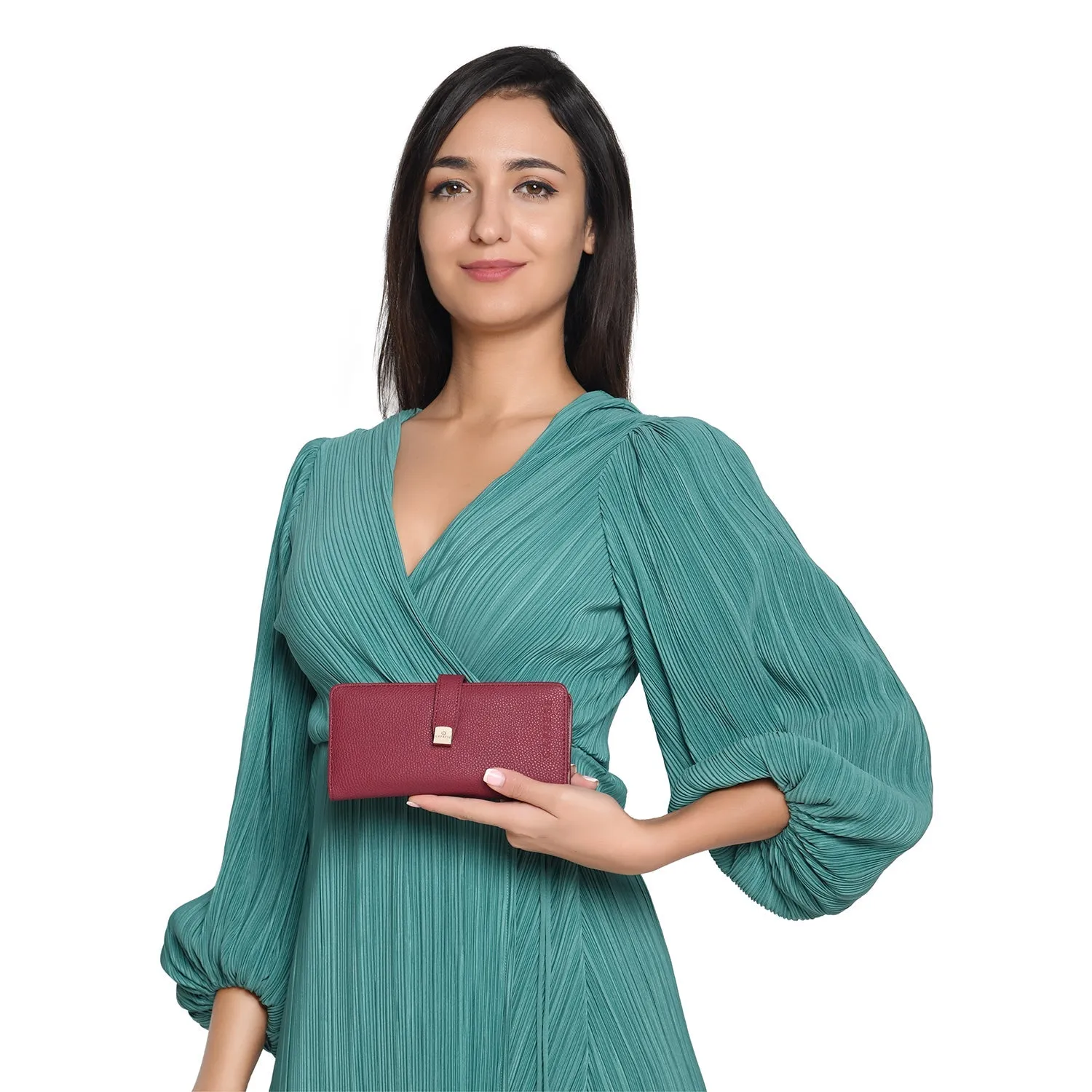 Caprese Stacy Medium Deep Red Wallet