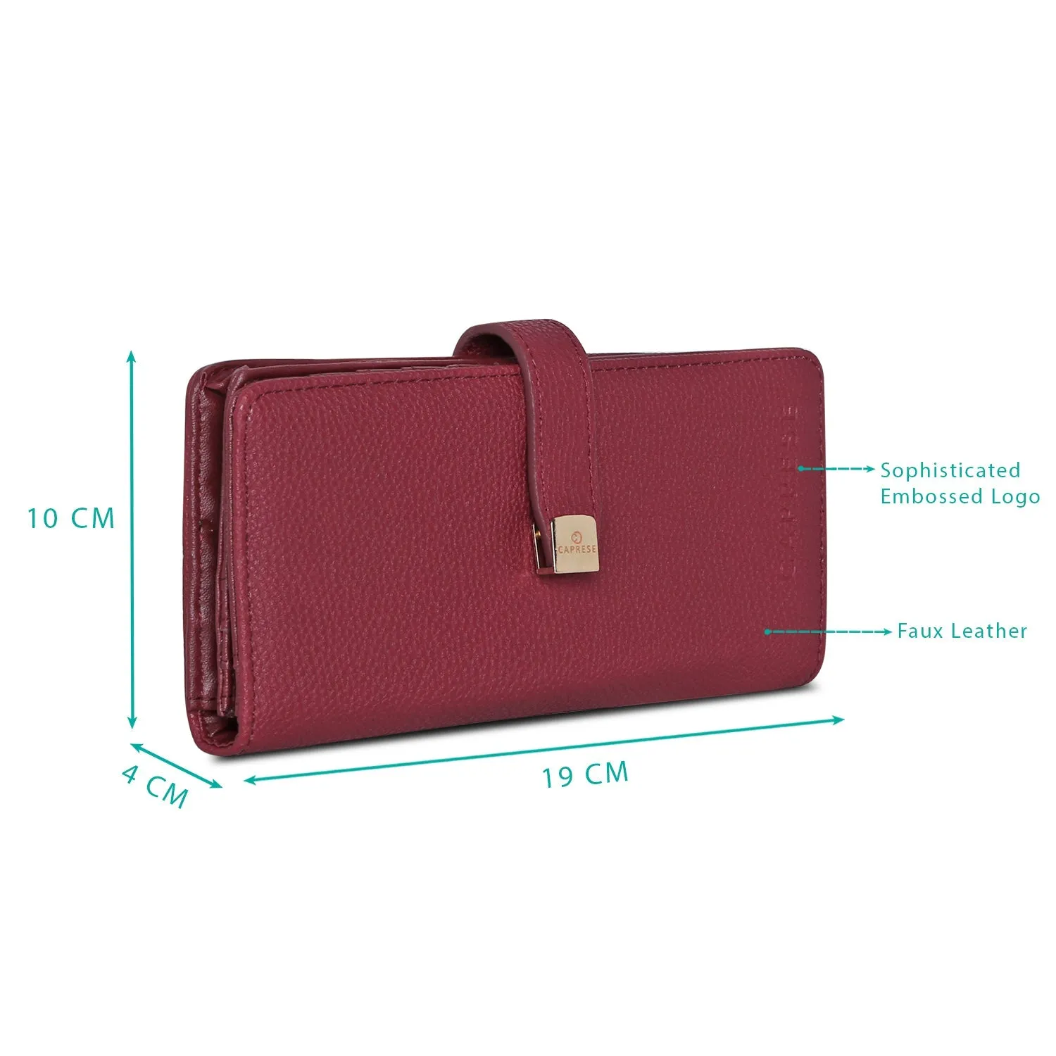Caprese Stacy Medium Deep Red Wallet