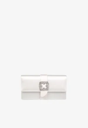 Capri Satin Clutch with CLC Crystal Buckle