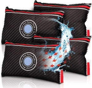 Car Dehumidifier Bag 4 pack | Absorbs Moisture, Damp, & Condensation on Windscreens & Car Interior | 100% Leakproof | Reusable Dehumidifier | Dashboard Dehumidifier & Car Condensation Remover