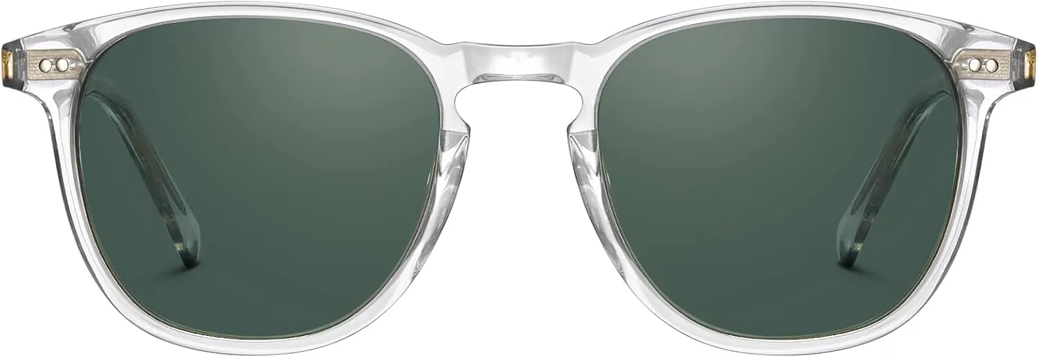 CARFIA Retro Cool Acetate Polarized Sunglasses for Men UV Protection, Outdoor Fashion Driving Eyewears Male Square Sunnies