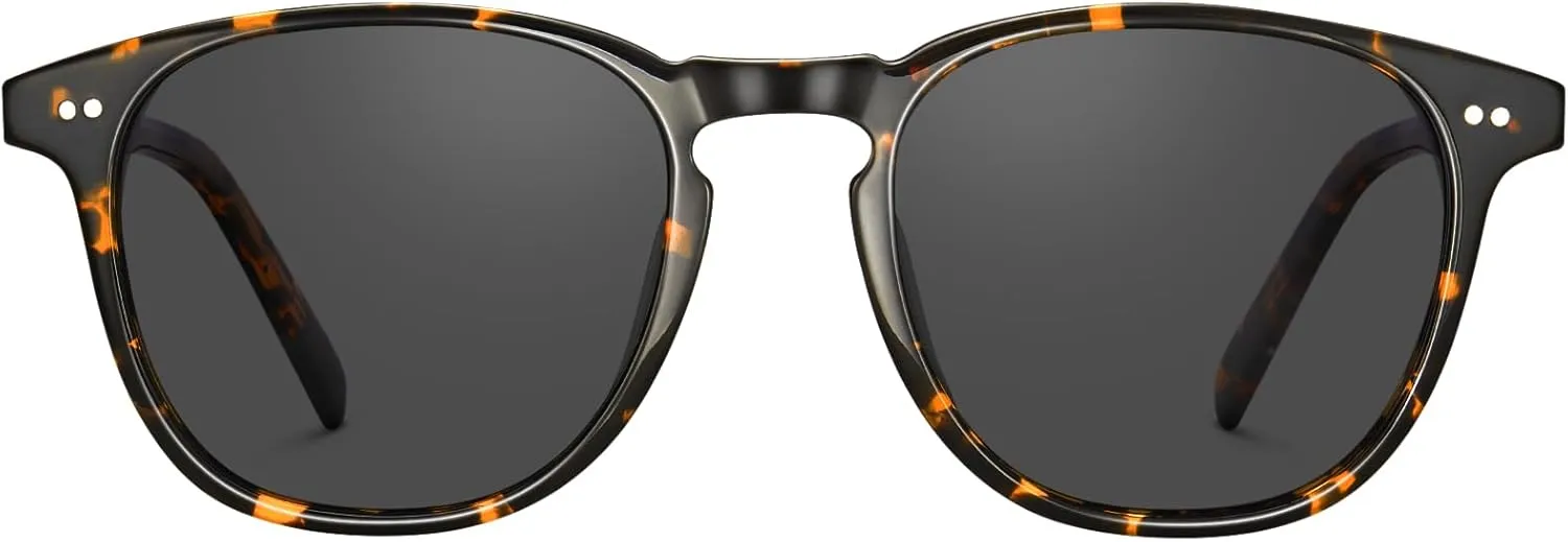 CARFIA Retro Cool Acetate Polarized Sunglasses for Men UV Protection, Outdoor Fashion Driving Eyewears Male Square Sunnies