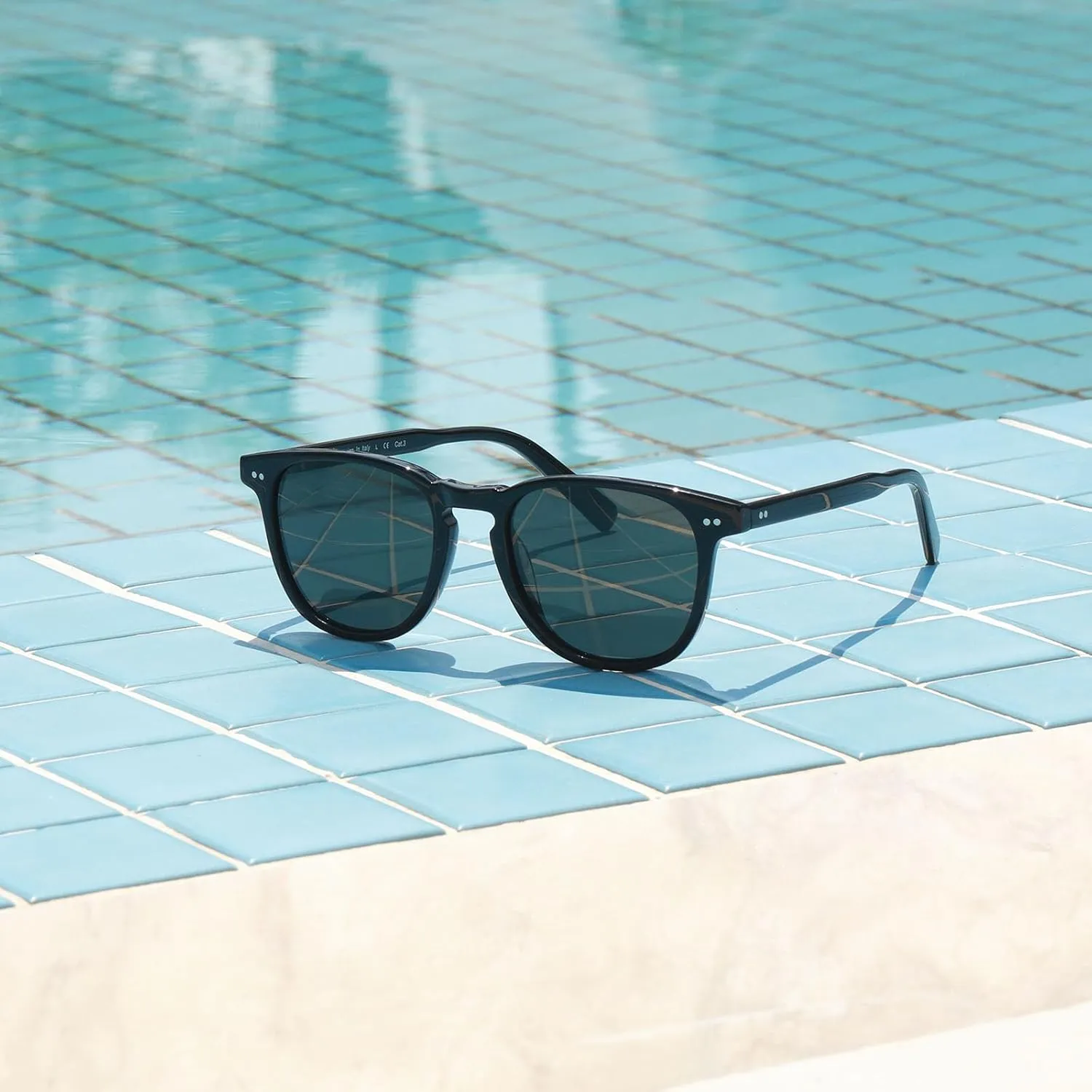 CARFIA Retro Cool Acetate Polarized Sunglasses for Men UV Protection, Outdoor Fashion Driving Eyewears Male Square Sunnies
