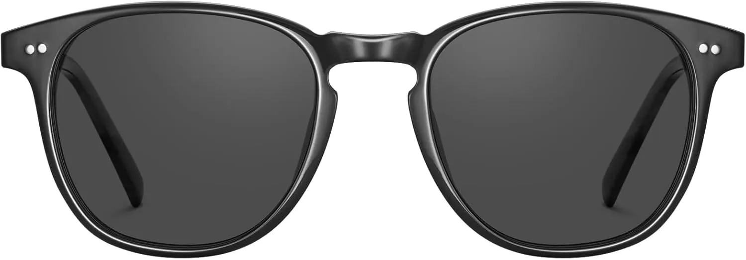 CARFIA Retro Cool Acetate Polarized Sunglasses for Men UV Protection, Outdoor Fashion Driving Eyewears Male Square Sunnies
