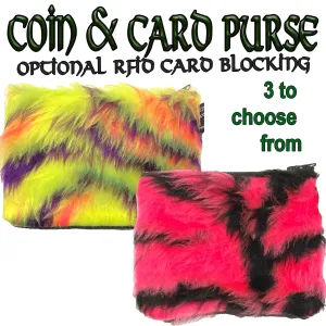 Carnival Tiger Fluffy Coin & Card Purse