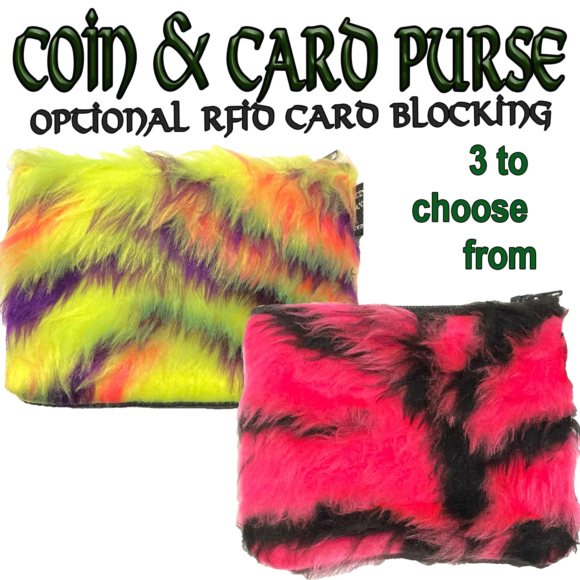 Carnival Tiger Fluffy Coin & Card Purse